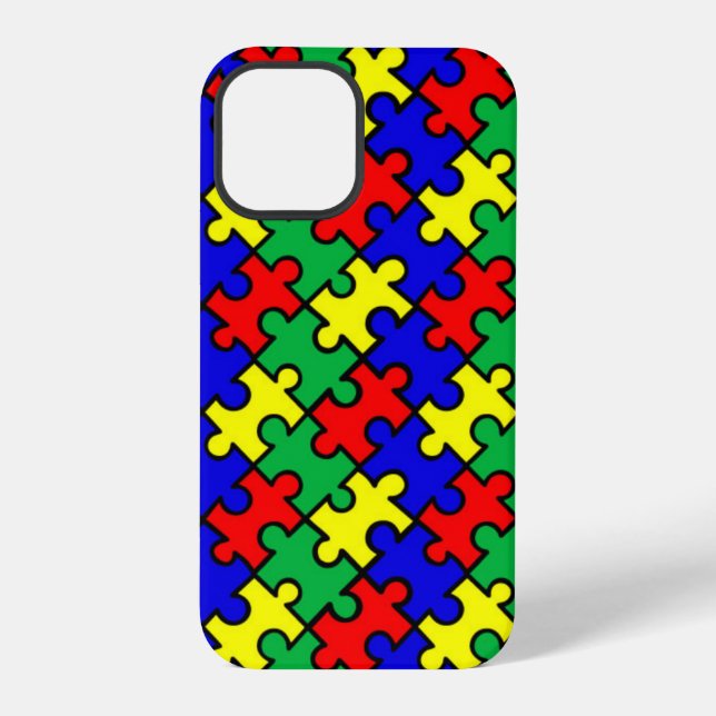Puzzle nahtloses Muster iPhone Hülle (Rückseite)