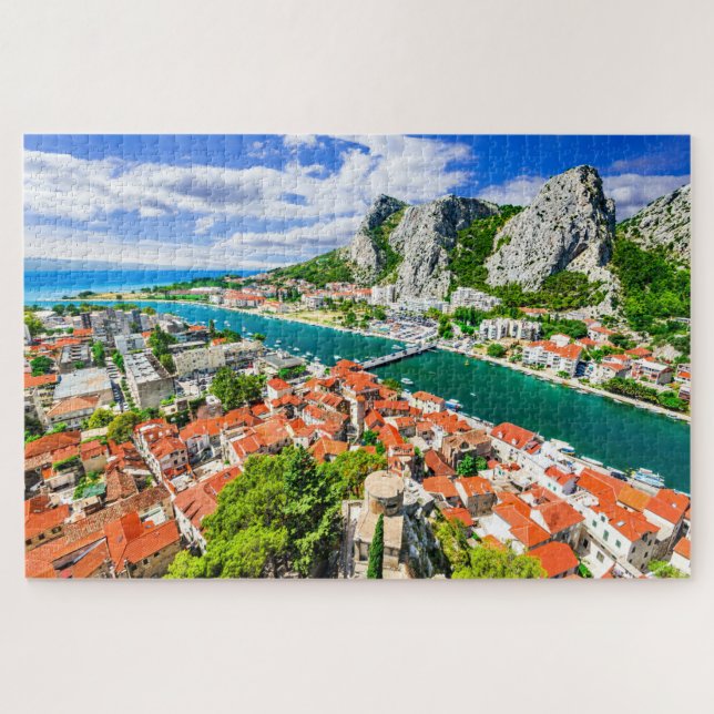 Puzzle Omis Riviera in Dalmatien, Kroatien (Horizontal)