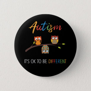Puzzle Owl Niedlich Autismus Bewusstsein Autistisc Button
