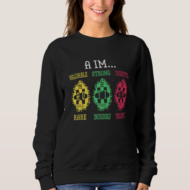 Puzzle Periodic Table Elements Au Sweatshirt (Vorderseite)