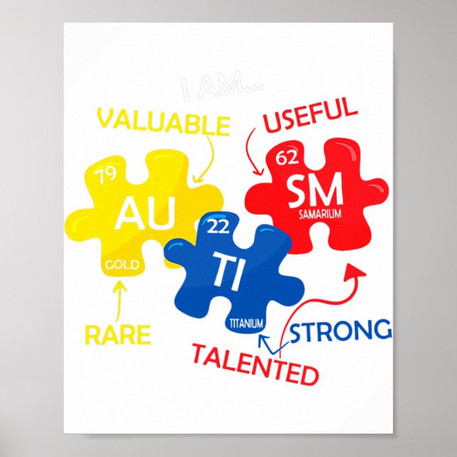 Puzzle Periodische Tabellenelemente Poster (Vorne)