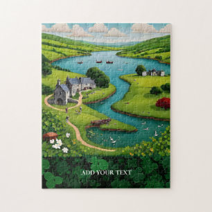 Puzzle Personalisierte Landschaft mit irischem The
