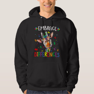 Puzzle Piece Autism Giraffe verkörpern Unterschied Hoodie