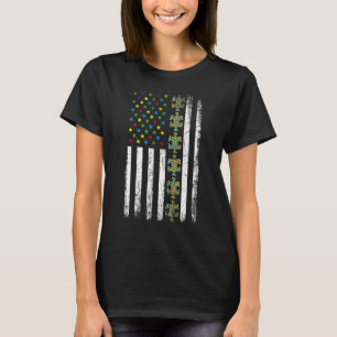 Puzzle Piece Autismus Bewusstsein der amerikanisch T-Shirt