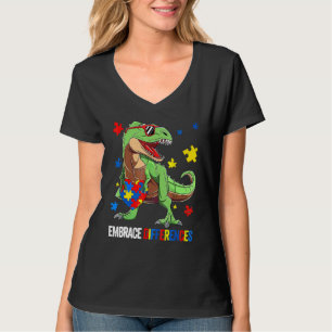 Puzzle Piece Autismus T Rex Dinosaurier Umarme And T-Shirt
