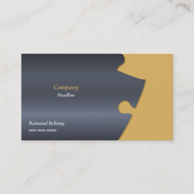 Puzzle Piece Business Card Visitenkarte (Vorderseite)