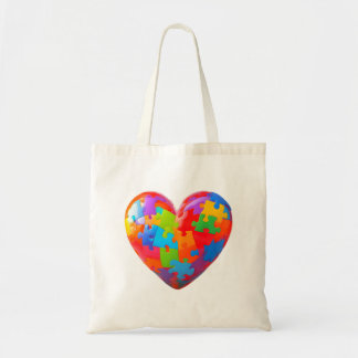 Puzzle Piece Herz Tote Bag Tragetasche