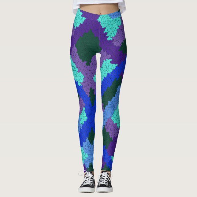 Puzzle Piece Muster Leggings (Vorderseite)