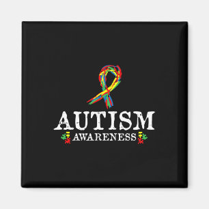 Puzzle Piece Ribbon Autismus Aufklärung Geschenke Magnet