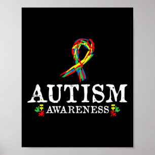 Puzzle Piece Ribbon Autismus Aufklärung Geschenke Poster