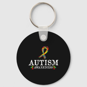 Puzzle Piece Ribbon Autismus Aufklärung Geschenke Schlüsselanhänger
