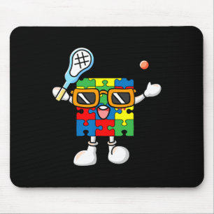 Puzzle Piece spielen Lacrosse Autism Awareness Boy Mousepad