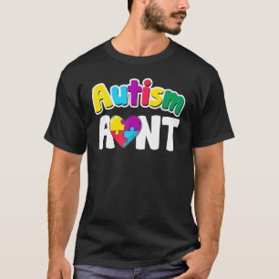 Puzzle Pieces Farben Autismus Tante Bewusstsein T-Shirt