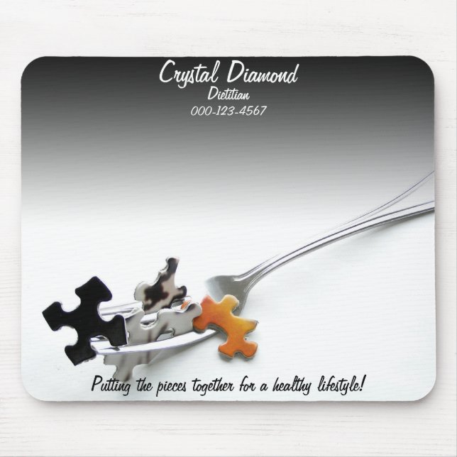 Puzzle Pieces Fork Heath Concept Template Mousepad (Vorne)