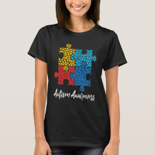 Puzzle Punkte-Tupfen Autismus-Bewusstsein Internat T-Shirt
