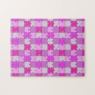 Puzzle-Puzzle-Herausforderung Pink Puzzle