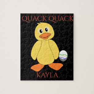Puzzle"Quack mit Ente & Ei. Name des Kindes. Puzzle