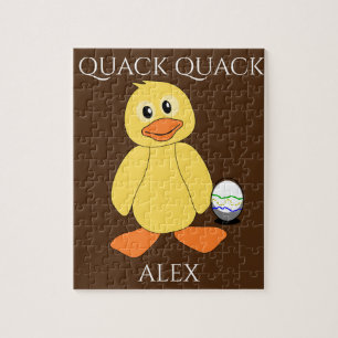 Puzzle"Quack mit Ente & Ei. Name des Kindes. Puzzle
