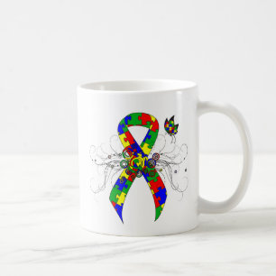 Puzzle Ribbon Butterfly Kaffeetasse