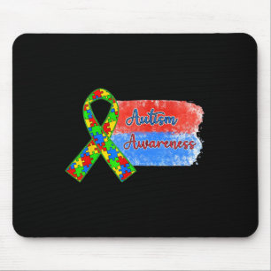Puzzle Ribbon World Autism Awareness Day 2025 Unte Mousepad