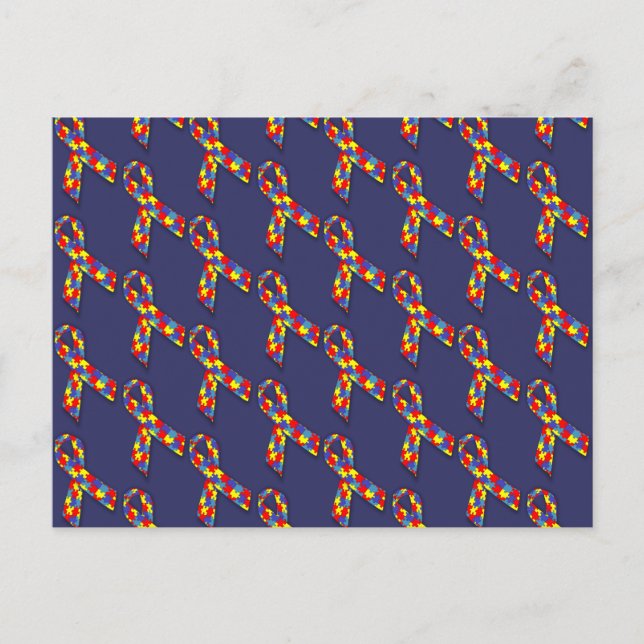 Puzzle Ribbons Postkarte (Vorderseite)