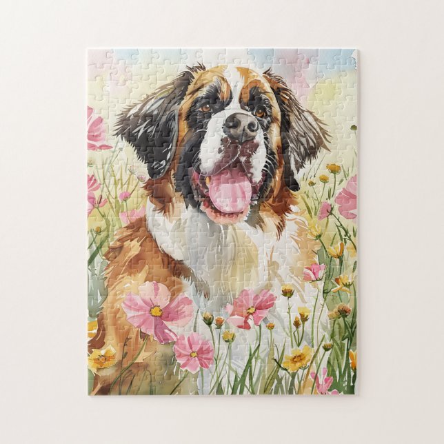 Puzzle – Saint Bernard Dog Puzzle Gift (Vertikal)