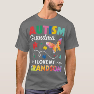 Puzzle Schmetterling Autismus Oma Ich liebe meinen T-Shirt