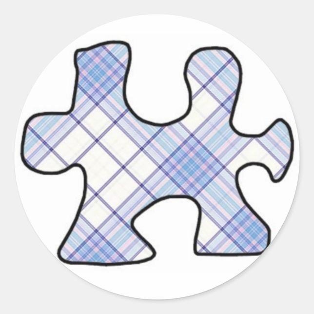 Puzzle-Stück-Aufkleber Runder Aufkleber (Vorderseite)