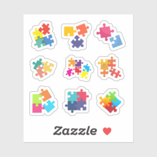 Puzzle-Stücke Aufkleber