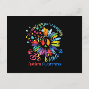 Puzzle Sunflower Be Kind Autism Awareness Support Postkarte