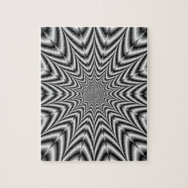 Puzzle Super Nova in Schwarz und Weiß (Vertikal)