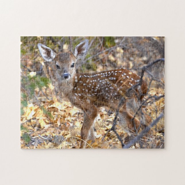 Puzzle "Sweet and Adorable Baby Deer / Fawn Foto" (Horizontal)