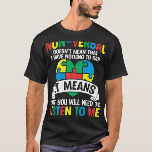 Puzzle-Teil Unterstützung Nicht Verbale Autistisch T-Shirt