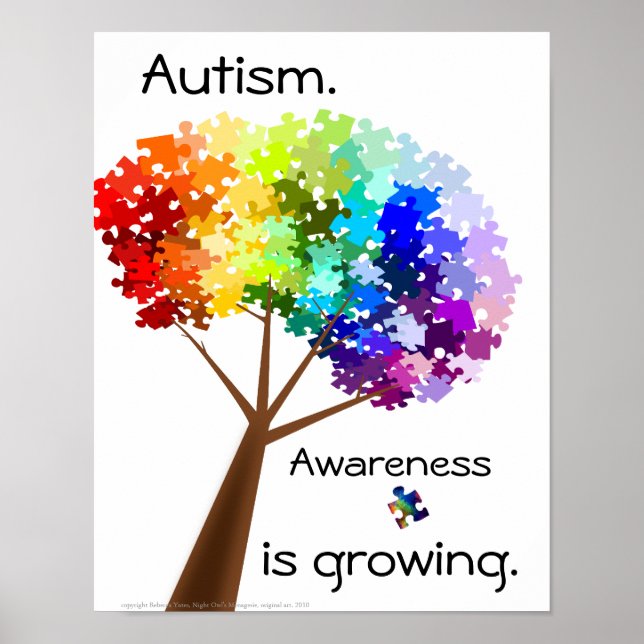 Puzzle Tree Autism Awareness Poster (Vorne)