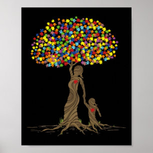 Puzzle Tree Liebe Mama und Autistische Tochter Aut Poster