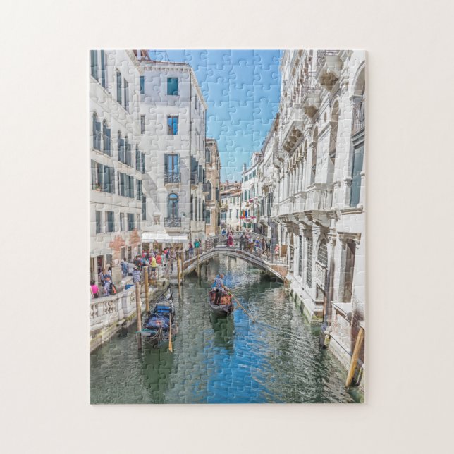 Puzzle über den Kanal und die Brücke von Venedig (Vertikal)