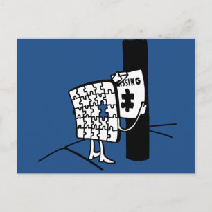 Puzzle Vermisst Postkarte