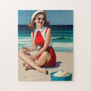 Puzzle Vintag Girl Art Collection