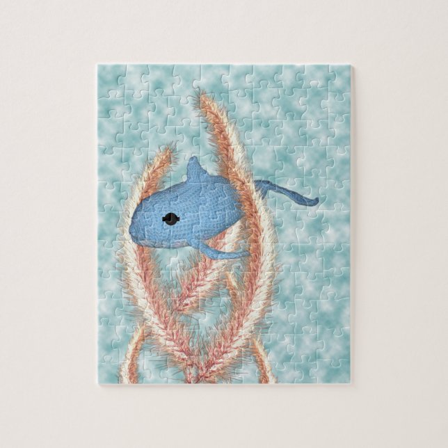 Puzzle - Wale Schwimmen durch Gras (Vertikal)