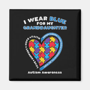 Puzzle Wear Blue for Grandtochter Autism Awarenes Magnet