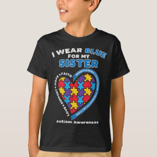 Puzzle Wear Blue für meine Schwester Autismus Bewu T-Shirt