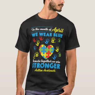 Puzzle Wir tragen im April Blau Autism A T-Shirt