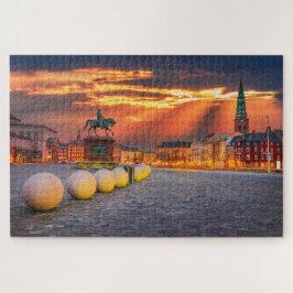 Puzzle with Copenhagen sunset, Denmark
