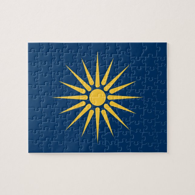 Puzzle with Flag of Macedonia, Greece (Horizontal)
