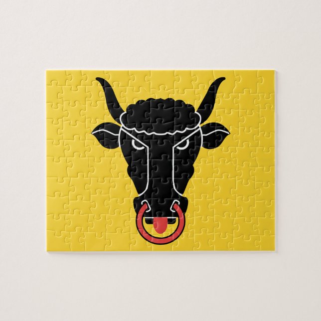 Puzzle with Flag of Uri canton, Switzerland (Horizontal)