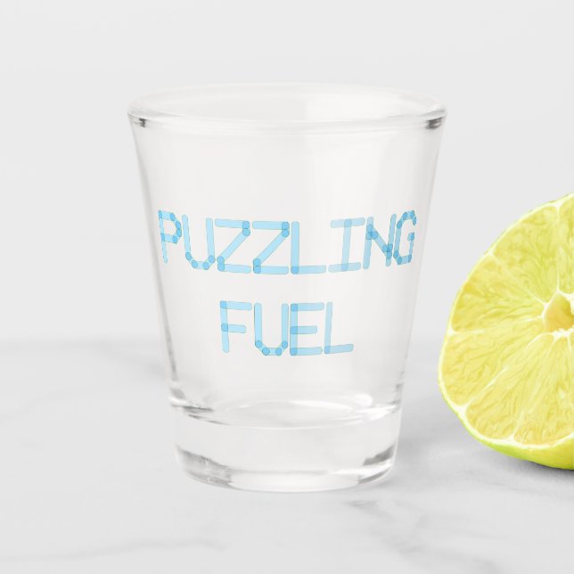 PUZZLENKRAFTSTOFF SCHNAPSGLAS (Vorderseite)