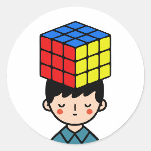 Puzzler Runder Aufkleber