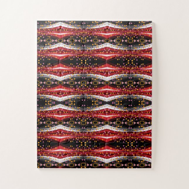 Puzzles Abstrakt Red Schwarz-weiß (Vertikal)