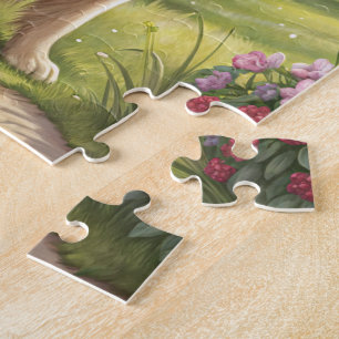 PUZZLES Adorable Hund in einem malerischen Outdoor