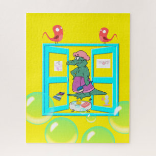 Puzzles Alligator Birds Blase Bath Blasen